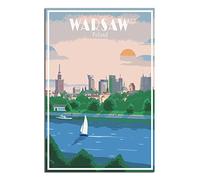 Puzzle de 1000 pièces, Varsovie, Pologne. Jeu de Puzzle de 1000 pièces pour Adultes, Enfants et Adolescents. Grande Famille. Dimensions : 70 x 50 cm.