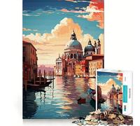 Puzzle de 1000 pièces Venise (50x75cm) pour Adultes Jeu de mémoire,Assemblage précis,sans espaces,activité apaisante pour se détendre