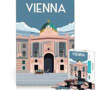 Puzzle de 1000 pièces Vienne Autriche Bords Nets Décoration Jeu de réflexion Amusant et Facile à décrypter Cadeau de Noël (50x75cm)