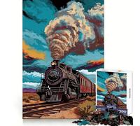 Puzzle de 1000 pièces Vieux Train pour Adolescents Un Cadeau élégant et Relaxant aux Souvenirs et à la découpe Nette (50x75cm)