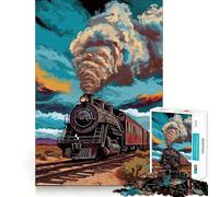 Puzzle de 1000 pièces Vieux Train pour Adolescents Un Cadeau élégant et Relaxant aux Souvenirs et à la découpe Nette (50x75cm)