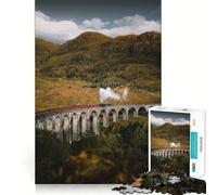 Puzzle de 1000 pièces Vieux Train sur Un Pont pour Adolescents, Jouet cognitif, Passe-Temps Calme, Finition Premium, liste de souhaits du Père Noël (38x26cm)