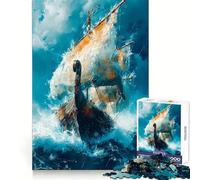 Puzzle de 1000 pièces Vikings Naviguant pour Adolescents Mémoire, Force, Évasion reposante, Découpe Fine, Surprise Festive (38x26cm)