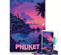 Puzzle de 1000 pièces Ville esthétique de Phuket pour Adolescents, Wise Think Toy, Gentle Leisure, Tight Cut, Liste de souhaits du Père Noël (50x75cm)