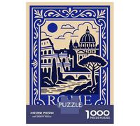Puzzle De 1000 Pièces Vintage Rome Travel Puzzles pour Adultes Activités Familiales Stimule Le Cerveau Idéal comme Cadeau pour Toute La Famille 70x50cm/1000pcs