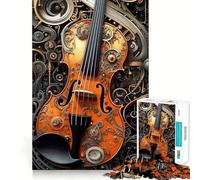 Puzzle de 1000 pièces Violon Musical pour Adultes et Adolescents Un Jeu cérébral Relaxant et Amusant, Un Cadeau mémorable aux Bords Nets (50x75cm)