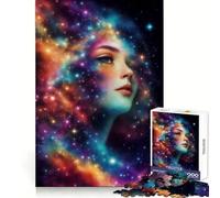 Puzzle de 1000 pièces Visage de Jeune Fille nébuleuse pour Adultes, Jeu de stratégie et de réflexion, Loisirs légers, Cadeau de Noël idéal (38x26cm)