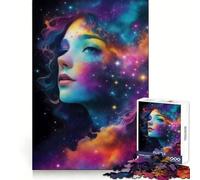Puzzle de 1000 pièces Visage de nébuleuse, Femme Charmante pour Adultes, Jouet de réflexion Anti-anxiété, Bords précis, Cadeau attentionné (38x52cm)