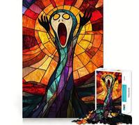 Puzzle de 1000 pièces Visage Effrayant pour Adolescents, Jeu Mental, Moment de détente, découpe de qualité supérieure, Cadeau Artistique (38x52cm)