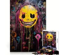 Puzzle de 1000 pièces Visage Souriant Effrayant pour Adolescents, Jeu de logique et de Train, Anti-Stress, découpe Lisse, Cadeau mémorable (38x52cm)