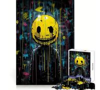 Puzzle de 1000 pièces Visage Souriant Effrayant pour Adolescents, Jeu de logique Puissant, évasion apaisante, Bords Nets, Cadeau d'anniversaire (50x75cm)