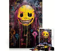 Puzzle de 1000 pièces Visage Souriant Effrayant pour Adolescents, Jeu de logique, Simple et Amusant, Bords Lisses, Cadeau élégant (50x75cm)