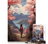 Puzzle de 1000 pièces Vision du Mont Fuji pour Adolescents Concentration, Calme, Distraction Cadeau mémorable (38x26cm)