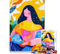 Puzzle de 1000 pièces Vision fauviste éclatante de la Joconde pour Adolescents, idéal pour se concentrer, s'occuper Pendant Les Moments de détente et Offrir Un Joli Cadeau (38x26cm)