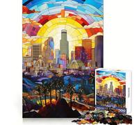 Puzzle de 1000 pièces Vitrail Los Angeles pour Adolescents, idéal pour développer la réflexion et Passer Un agréable Moment, avec des Bords précis Un Cadeau attentionné 38x26cm