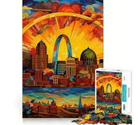 Puzzle de 1000 pièces Vitrail Saint-Louis pour Adolescents stimule la mémoire, réduit Le Stress, découpe de qualité supérieure, Cadeau précieux 38x26cm