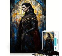 Puzzle de 1000 pièces Vitrail Vampire pour Adolescents Un Jeu Amusant et ressourçant,des pièces Parfaitement emboîtables sans espaces,Une activité idéale pour Une soirée en Famille (50x75cm)