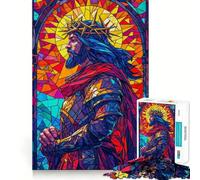 Puzzle de 1000 pièces Vitraux sacrés pour Adultes, pour développer sa mémoire et se détendre en Toute tranquillité, Un Puzzle d'art à Assembler (50x75cm)