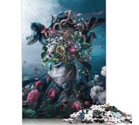 Puzzle de 1000 pièces "Vivre et mourir" pour adultes, cadeau d'Halloween, puzzle pour adultes et adolescents à partir de 12 ans, 1000 pièces (75 x 50 cm) <