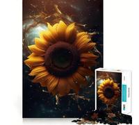 Puzzle de 1000 pièces Voie lactée et Galaxie Tournesol pour Adolescents Jeu de logique Claire Passe-Temps Calme Découpe Parfaite Cadeau Classique 38x52cm