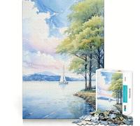 Puzzle de 1000 pièces Voile à l'aube pour Adolescents, Jeu de logique et de logique, Passe-Temps Calme, Bords Lisses, Cadeau de qualité supérieure (38x52cm)
