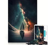 Puzzle de 1000 pièces Voile Spatiale pour Adultes, thème Voie lactée, Casse-tête, Passe-Temps à la Maison, Cadeau mémorable 38x26cm