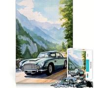 Puzzle de 1000 pièces Voiture Aquarelle Découpe précise Jouet Amusant et Stimulant Mental Jeu de détente Jeu d'anniversaire Art Découverte (50x75cm)