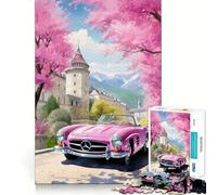 Puzzle de 1000 pièces Voiture Aquarelle Découpe précise Jouet Amusant et Stimulant Mental Jeu de détente Jeu d'anniversaire Art Découverte (38x52cm)