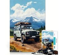 Puzzle de 1000 pièces Voiture Aquarelle Découpe précise Jouet Amusant et Stimulant Mental Jeu de détente Jeu d'anniversaire Art Découverte (50x75cm)