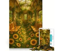 Puzzle de 1000 pièces Voiture de métro Tournesol pour Adolescents, Jouet Intelligent, Passe-Temps à la Maison, découpe précise, Cadeau attentionné 50x75cm