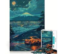 Puzzle de 1000 pièces Voiture de Sport sous Un Ciel étoilé, Un Puzzle Difficile pour Adultes, Un Jeu de logique et de complicité familiale, Une découpe de précision et Une Douce Surprise 38x26cm