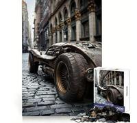 Puzzle de 1000 pièces Voiture Steampunk en Ville pour Adolescents, Jeu de réflexion, Jouet Anti-Stress, découpe soignée, Cadeau Artistique 38x52cm