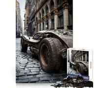 Puzzle de 1000 pièces Voiture Steampunk en Ville pour Adultes et Adolescents Amélioration de la mémoire Détente et légèreté Découpe Nette 50x75cm