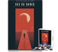 Puzzle de 1000 pièces « Vol vers l'espace » - Jouet d'astronaute - Jeu éducatif d'analyse et de logique pour Un Père Noël Secret - Dimensions : 38x26cm