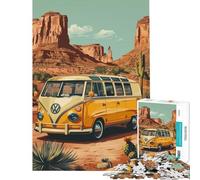 Puzzle de 1000 pièces Volkswagen Désert Défi éducatif Décoration Murale Jeu éducatif pour Adolescents à partir de 14 Ans (38x52cm)
