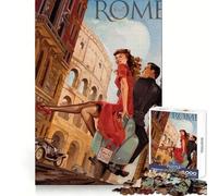 Puzzle de 1000 pièces Voyage à Rome pour Adolescents activité cérébrale, détente, découpe précise, Joli Cadeau (38x26cm)