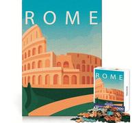 Puzzle de 1000 pièces Voyage à Rome pour Adolescents, idéal pour stimuler Leur Cerveau et Passer d'agréables Moments de détente (50x75cm)