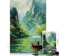 Puzzle de 1000 pièces Voyage fluvial au Vietnam pour Adolescents, idéal pour développer la logique, la détente et Les Sensations Bords Nets Cadeau Festif (38x26cm)