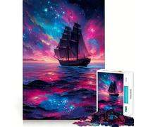 Puzzle de 1000 pièces Voyage Travers Le Cosmos pour Adultes et Adolescents Un Jeu de logique Solide, Silencieux et Amusant, avec Une découpe de précision et Un Choix de vœux du Père Noël (50x75cm)