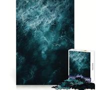 Puzzle de 1000 pièces Vue aérienne des Vagues de l'océan pour Adolescents Un Cadeau Artistique, Relaxant et Anti-Stress aux découpes nettes (38x52cm)