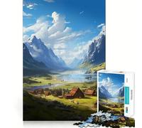 Puzzle de 1000 pièces Vue sur la Montagne pour Adultes Un Cadeau de qualité supérieure pour se détendre et se ressourcer (38x26cm)