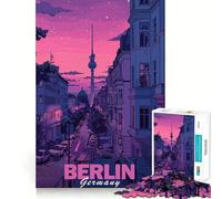 Puzzle de 1000 pièces - Vue urbaine de Berlin - Bords propres - Décoration - Jeu de réflexion - Jouet éducatif - Passe-temps facile - Cadeau d'anniversaire (38 x 26 cm)