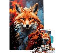 Puzzle de 1000 pièces Vulpine Majesty Renard Roux Un Jeu addictif pour développer la Patience Un Jeu éducatif et Anti-Stress Un Cadeau d'anniversaire captivant (Taille 50x75cm)
