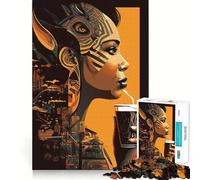 Puzzle de 1000 pièces We Love Coffee Teenagers Jeu de mémoire et de réflexion,Verrouillage sécurisé,sans pièces détachées,idéal pour Les Voyages (38x52cm)