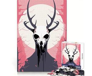 Puzzle de 1000 pièces Wendigo, créature cryptique pour Adolescents, Illustration vectorielle, idéal pour stimuler la mémoire et se divertir Découpe de qualité Cadeau d'anniversaire (38x52cm)
