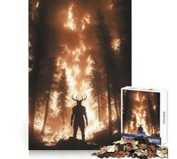 Puzzle de 1000 pièces Wendigo Forest Fire Guardian pour Adolescents Développe la logique, se détend et s'offre Un Cadeau de Noël idéal (50x75cm)