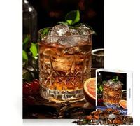 Puzzle de 1000 pièces Whiskey on Ice pour Adolescents, Stimulant la logique, Anti-Stress, Amusant et aux découpes nettes, (50x75cm)