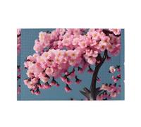 Puzzle de 1000 pièces Whjdpp Belle image de cerisier en bois éducatif intellectuel, puzzle amusant pour soulager le stress