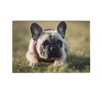 Puzzle de 1000 pièces Whjdpp bouledogue français mignon image éducative intellectuelle en bois puzzle amusant jeu anti-stress