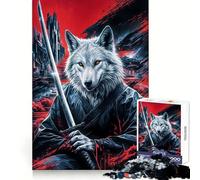 Puzzle de 1000 pièces Wolf Samurai Japan pour Adultes, Exercice Mental, évasion sereine, (50x75cm)